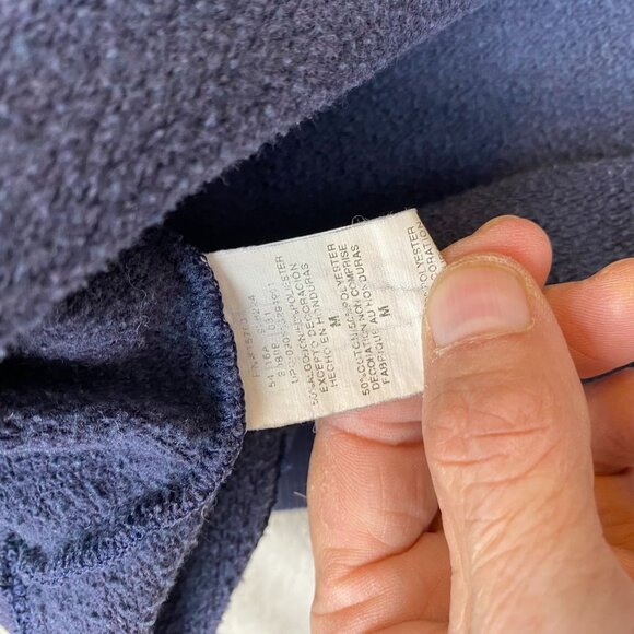 Champion Men's Crewneck Sweatshirt Medium Dark Navy Cotton Blend - Picture 10 of 13